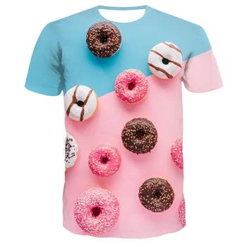 Vysoko Kvalitné Tričko Muži Ženy Horúce 3d Tlač Legrační Farebné Donuts-Krátke rukávy Tričko detské Oblečenie Tričko Top Čaj