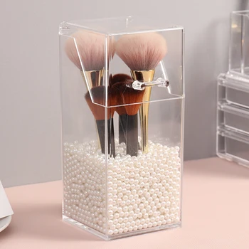 Kefa Jasné, Transparentné Akrylátové Kozmetické Skladovanie Make-Up Organizátor Ploche Domov Kontajner Lisptick Manikúra Pearl Box Prípade