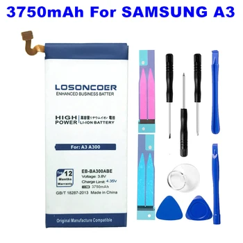 LOSONCOER EB-BA300ABE 3750mAh Pre Samsung Galaxy A3 A3009 A300 A3000 A300H A300F A300G/M/FU A300X Vysoká Kapacita Batérie