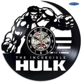Neuveriteľný Hulk Vinyl Nástenné Hodiny - Vyzdobiť váš domov s Moderným Superhrdina Film Umenie - Darček pre mužov a ženy