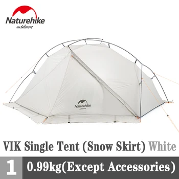 Naturehike VIK 15D Camping Stan 930g Ultralight Jednu Osobu Prenosné Snehu Cestovné Stan 4-Sezóna S Mat Turistika Zariadenia