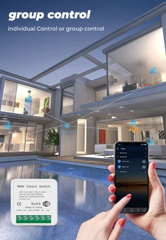 Smart Wifi DIY Prepínač 16A Mini Podporuje 2 Spôsob Kontroly, Smart Home Univerzálny Spínač, Pracuje S Alexa Domovská stránka Google Smart App Život