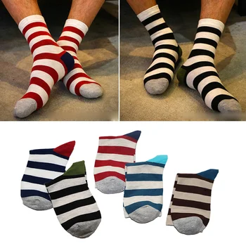 5pairs Módne Mužov Ponožky Bežné Farebné Bavlna Zábavné Posádky Ponožky Prúžok Kamufláž Ženy Ponožky na Zimné Jeseň Harajuku Ponožky