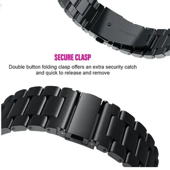 Z nehrdzavejúcej Ocele Watchband Pre Huawei Honor Sledovať ES popruh Náramok Nahradenie 20/22 mm pásmo pre Samsung Galaxy Sledujte 3 Náramok