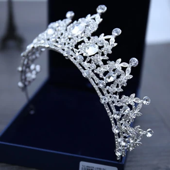 Kórejský Elegantné Princezná Crystal Tiaras Korún Hlavový Most Veľké Drahokamu Láska Prom Koruny Strany Accessiories Diadem Vlasy, Šperky Nové