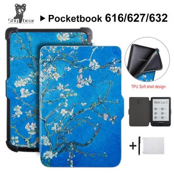 Plachý Medveď Tenké púzdro pre Pocketbook 616/627/632 Dotyk Lux4 Ereader Kryt puzdro pre Pocketbook touch HD 3/ Základné Lux 2 Ebook +darček