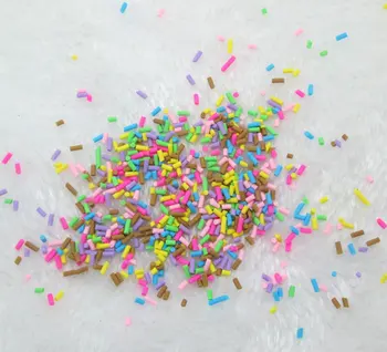 20Gram (3000Pcs) Hot Roztomilý Hliny Mutilcolor Malé Valcové Candy Remesiel Kawaii Perličiek Flatback Cabochon Zápisník DIY Príslušenstvo