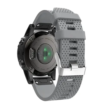 Watchband Popruh pre Garmin Fenix 5S/5S Plus 20 mm Silikónové Jednoduché Uchytenie potítka Popruh Rýchle Uvoľnenie Nahradenie Náramok Pásma