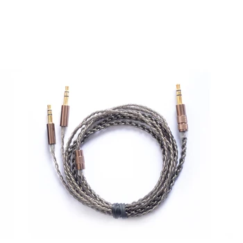 OKCSC M2 Slúchadlový Kábel 3,5 mm Audio Jack Konektor 5N monokryštálov Medené, Strieborné Pozlátené DIY Slúchadlá Odnímateľný