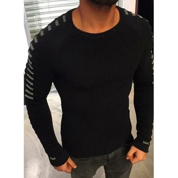 2020 nové jeseň zima pánskej módy sveter Prúžok spojov Hrubý pulóver svetre muž Značku oblečenia Béžová zelená black Navy