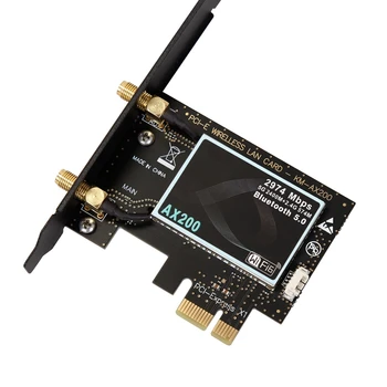 PCI Express Sieťová Karta Gigabit pre AX200 Dual Band 2.4 G/5 ghz Bluetooth5.1 802.11 Ax Wifi Karta pre Window10 Linux