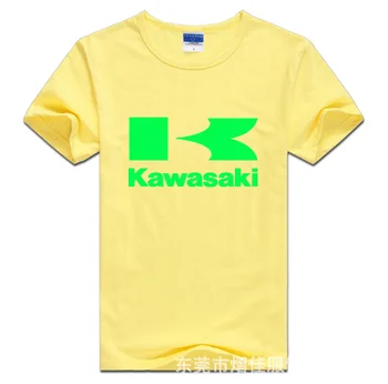 Pánske Krátke Rukáv pre Kawasaki Auto Logo T-shirt Lete bežné mužské jednofarebné Bavlnené tričká Módne Hip Hop Oblečenie Harajuku