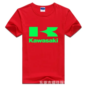Pánske Krátke Rukáv pre Kawasaki Auto Logo T-shirt Lete bežné mužské jednofarebné Bavlnené tričká Módne Hip Hop Oblečenie Harajuku