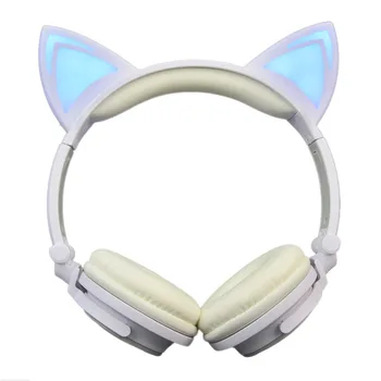 Bezdrôtová Led Blikajúce Slúchadlá Skladacia Mačka Ucho Hudbu Stereo Headset Herné Slúchadlá Pre Dospelých, Deti Narodeninám