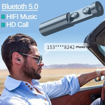 B9 TWS Bluetooth 5.0 Pull-out Bezdrôtový Headset Vodotesné Slúchadlá Stereo In-ear Slúchadiel do uší Slúchadlá Bluetooth Slúchadlá s Mikrofónom