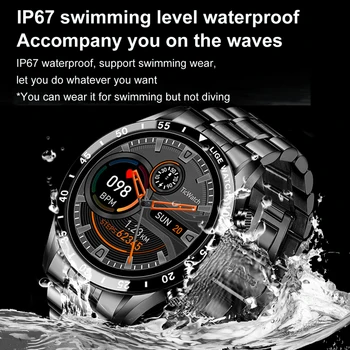 LIGE 2020 Luxusné značky pánske hodinky Oceľové pásmo Fitness sledovať tepovú frekvenciu, krvný tlak, Činnosť tracker Digitálne Hodinky Pre Mužov