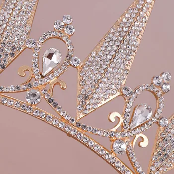Vintage Crystal Drahokamu Koruny Luxusné Headdress Vlasy Príslušenstvo Ženy, Svadobné Party Headpiece Svadobné Šperky, Doplnky LB