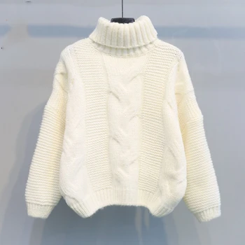 Dámy sveter 2020 turtleneck sveter bežné jeseň v zime krátke sveter dámy pulóver dámy sveter
