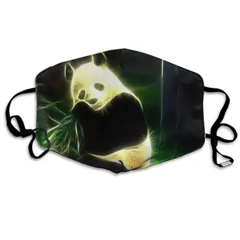 Unisex Úst Maska pre Deti, Mladiství Muži Ženy Milenci-Opakovane Umývateľný Vetru Motocykel pleťové Masky Roztomilá Panda Bambusu