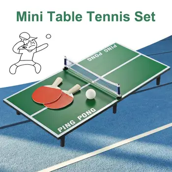 1 Sadu Mini Stolný Tenis Nastaviť Drevené Ping Pong Raketa Tabuľka Prenosná stolová Hra Nastaviť Šport, Zábava Hračky pre Deti Deti