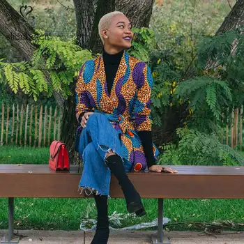 Africké Oblečenie pre Ženy módy blúzky, Vysokej kvality top Afriky bunda Ankara Tlač oblečenie afriky Lady módne Oblečenie