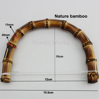 2-10-20 kusov,15.5X12cm 2 Typy diery Prírodného bambusu rúčky na tašky,príroda reálne bambusu rukoväť pre vysokú cenu tašky kabelky