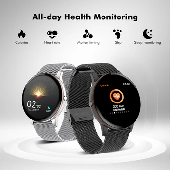 LIGE plne Dotykový Displej Mužov Smart Hodinky Šport Fitness Sledovať tepovú frekvenciu, Krvný Tlak Nepremokavé Smartwatch Pre android IOS+Box