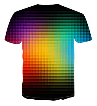 2020 Nový Módny Trend Lete 3D Tlač T-shirt Digitálna Tlač Európskych a Amerických Farby Mužov Bežné T-shirt S-6XL