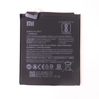 2020 Originálne Batéria 3000mAh BN31 Pre Xiao Mi 5X Redmi Poznámka 5A Redmi Poznámka 5A pro Mi A1 Redmi Y1 Lite Redmi S2 Batérie