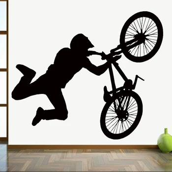 BMX Stunt Bike Požičovňa Stenu, Nálepky, herňa Art Decor Vinyl Stenu Domáce Dekorácie Pre Bikestore Ubytovni nástenné Maľby Y899
