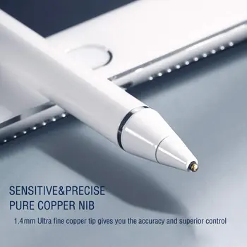 Nový Univerzálny Ceruzka Dotykový Stylus Pre Ipad, Iphone Pre Samsung Galaxy 1.4 Mm Pero Tip Vysoká Citlivosť-Biela