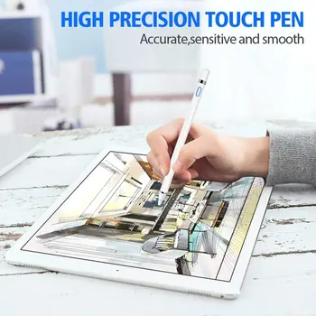 Nový Univerzálny Ceruzka Dotykový Stylus Pre Ipad, Iphone Pre Samsung Galaxy 1.4 Mm Pero Tip Vysoká Citlivosť-Biela