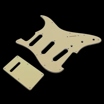 Gitara SSS Pickguard Chránič 3Ply + Zadná Doska pre Blatník Štýl Elektrická Gitara