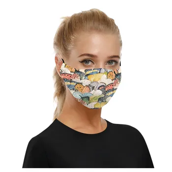 Prachotesný Ochrany Vonkajšie Všeobecné Masku Na Tvár Umývateľný Opakovane Strmeň Vytlačené Bavlna Úst Maska Hygienické Mascarilla 4