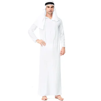 Halloween dospelých make-up prom kostým muž Stredného východu Arabských princ cos oblečenie Dubaj sheikh kostým