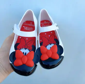 Disney Mickey Minnie Mouse Dievčatá Jelly Sandále Luk Detské Letné Dievčatá Mini Melissa Jelly Topánky Dievčatá Sandále, Topánky