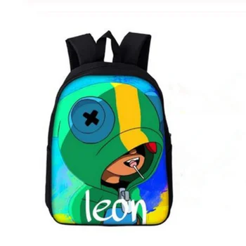 Cool School Bag Hry hrdina Leon Tlač Školský Batoh pre Dospievajúcich Chlapcov Ortopedické Deti Aktovka Cartoon Mochilas