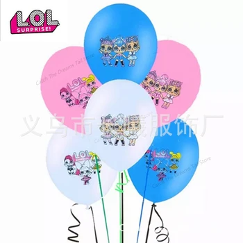 5/10pcs LOL Prekvapenie Bábika Narodeniny, Party Dekorácie Deň Detí Latexový Balón Komiksu, Anime Vzor Balón Narodeniny