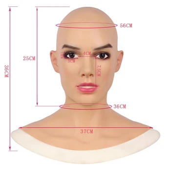 6 G Vanessa Masku na Tvár Realistické Mäkké Silikónové Ženy Maska pre Maškaráda Halloween Masky Pre Crossdresser Drag Queen Transgender