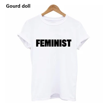 2020NEW FEMINISTICKÉ Písmeno t shirt ženy harajuku O-Krku Krátkym Rukávom letné femme Black/White tumblr Žena t-shirts ženy tumblr
