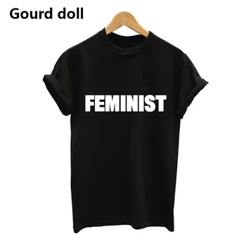 2020NEW FEMINISTICKÉ Písmeno t shirt ženy harajuku O-Krku Krátkym Rukávom letné femme Black/White tumblr Žena t-shirts ženy tumblr