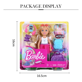 Pôvodné Barbie Bábika Mini Carrie Travel Set Hračky pre Dievčatá dobrú noc Čas Čaj Čas Bonecas Princezná Bábiky Deti Darček k Narodeninám