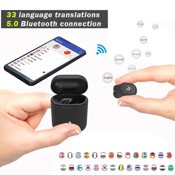 NOVÉ Peiko S Prekladom Slúchadlá 33 Jazykov okamžité Preložiť Smart Hlas Prekladateľ Bezdrôtové Bluetooth Slúchadlá Translator