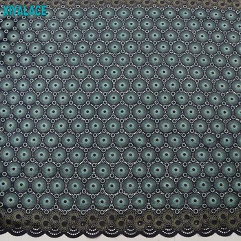 Vysoká Kvalita Afriky Bavlna Čipky Textílie Švajčiarskej Čipky Textílie 2020 Výšivky, Čipky s Kamene pre Ženy Šaty KS3802B
