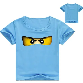 2019 Ninjago Cartoon Vzor Bavlny O-Krku Krátky Rukáv T-Shirts Baby Girl Chlapcov, Oblečenie Letné Legoes T-Shirt Deti Topy Čaj
