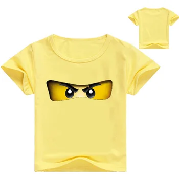 2019 Ninjago Cartoon Vzor Bavlny O-Krku Krátky Rukáv T-Shirts Baby Girl Chlapcov, Oblečenie Letné Legoes T-Shirt Deti Topy Čaj