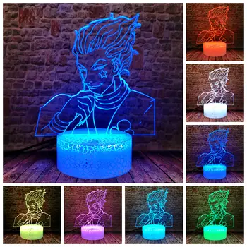 3D Ilúziu LED Nočného Farebné prebaľovací Stôl Svetlo Cartoon Model Hry Killua Zoldyck Anime action & hračka údaje