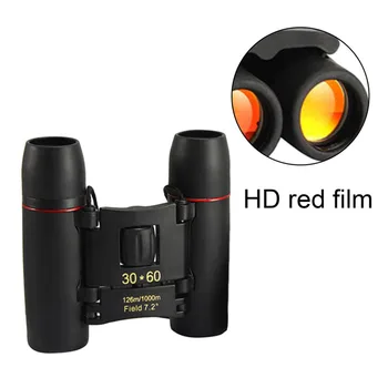30x60 Mini Zoom Vonkajšie Ďalekohľady Skladacie Denné A Nočné Videnie Teleskopy Prenosné Červená Film Cestovné Nanášanie Optické
