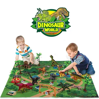 Dieťa hrať mat Činnosť Hrať Mat Stromy Vzdelávacie Realistické Dinosaur World Vianočný Darček Hračka tapete infantil #4N22