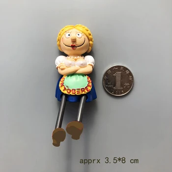 Nemecko Mníchov Oktoberfest Roztomilý Kreslený Tvorivé Chladnička Magnet 3D Jar Nohu Viacpodlažné Bábika Chladnička Magnet Nálepka so suvenírmi